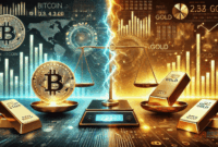 perbandingan harga emas & Bitcoin 6 Oktober 2025