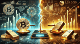 perbandingan harga emas & Bitcoin 6 Oktober 2025