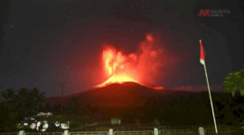 Gunung Lewotobi Laki-Laki Erupsi Dahsyat