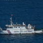 Kapal penjaga pantai China dekat Scarborough Shoal pada Februari 2024. Foto: AFP