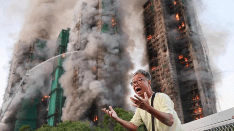 Korban Tewas Kebakaran Apartemen Hong Kong