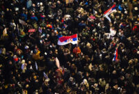 Ribuan Mahasiswa Serbia Demo Tuntut Kebebasan Akademik Usai Tragedi Stasiun Novi Sad