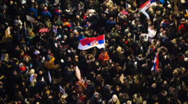 Ribuan Mahasiswa Serbia Demo Tuntut Kebebasan Akademik Usai Tragedi Stasiun Novi Sad
