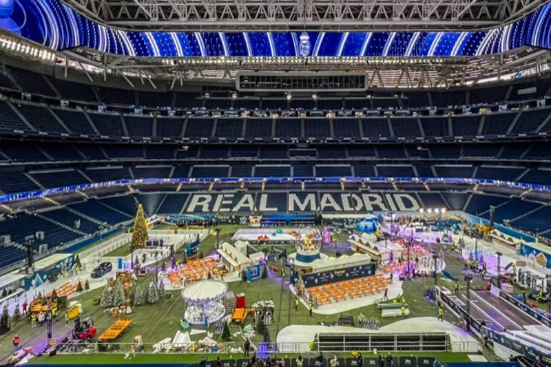 Stadion Santiago Bernabeu Madrid Jadi Atraksi Natal Terbesar di Dunia