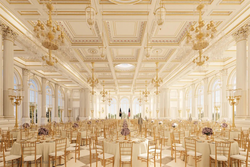 Gugatan Konservasi Sejarah AS Hantam Proyek Ballroom Trump di Gedung Putih