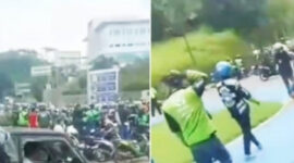 Ratusan Ojol Demo di Rektorat Unpad Jatinangor, Akses Tugu Makalangan Dibuka Lagi Sementara